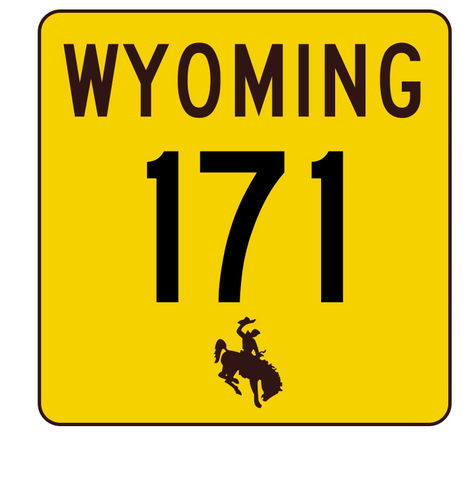 Wyoming Highway 171 Sticker R3445 Highway Sign