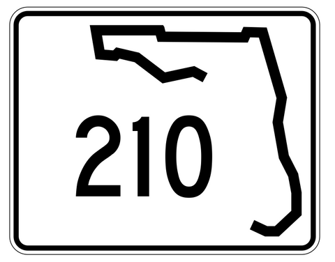 Florida State Road 210 Sticker Decal R1499 Highway Sign - Winter Park Products