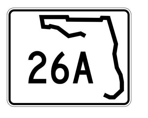 Florida State Road 26A Sticker Decal R1364 Highway Sign - Winter Park Products