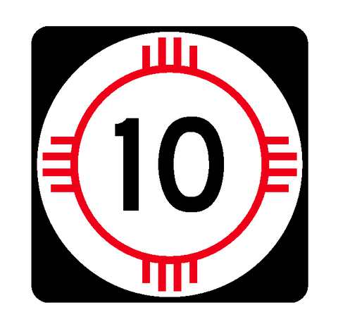 New Mexico State Road 10 Sticker R4115 Highway Sign Road Sign Decal