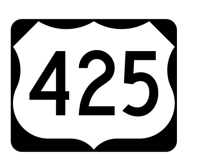 US Route 425 Sticker R2201 Highway Sign Road Sign - Winter Park Products