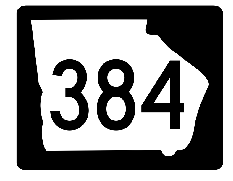 Georgia State Route 384 Sticker R4045 Highway Sign Road Sign Decal