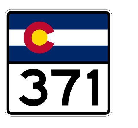 Colorado State Highway 371 Sticker Decal R2248 Highway Sign - Winter Park Products