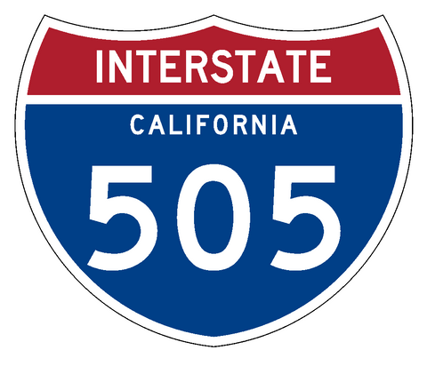 Interstate 505 Sticker Decal R983 Highway Sign Road Sign California - Winter Park Products