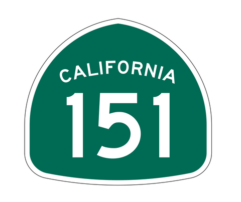 California State Route 151 Sticker Decal R1222 Highway Sign - Winter Park Products