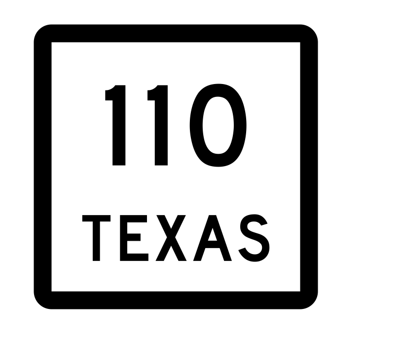 Texas State Highway 110 Sticker Decal R2411 Highway Sign - Winter Park Products