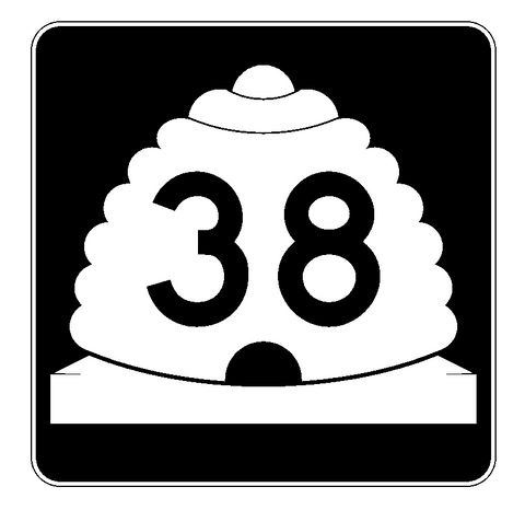 Utah State Route 38 Sticker Decal R1066 Highway Sign Road Sign - Winter Park Products