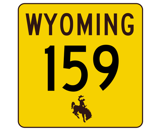 Wyoming Highway 159 Sticker R3441 Highway Sign