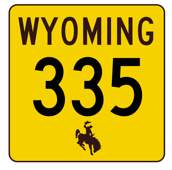 Wyoming Highway 335 Sticker R3518 Highway Sign n