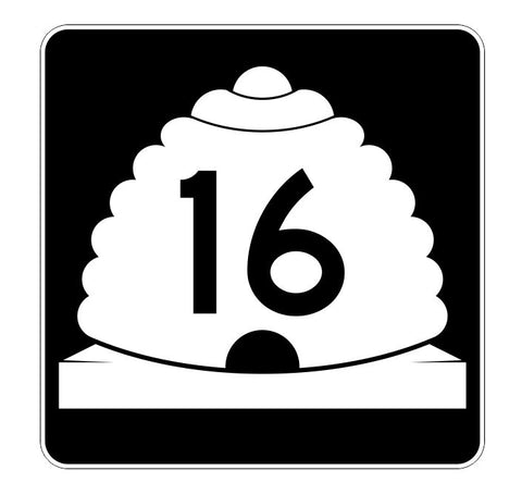 Utah State Highway 16 Sticker Decal R5353 Highway Route Sign