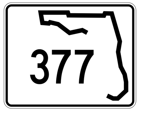 Florida State Road 377 Sticker Decal R1550 Highway Sign - Winter Park Products