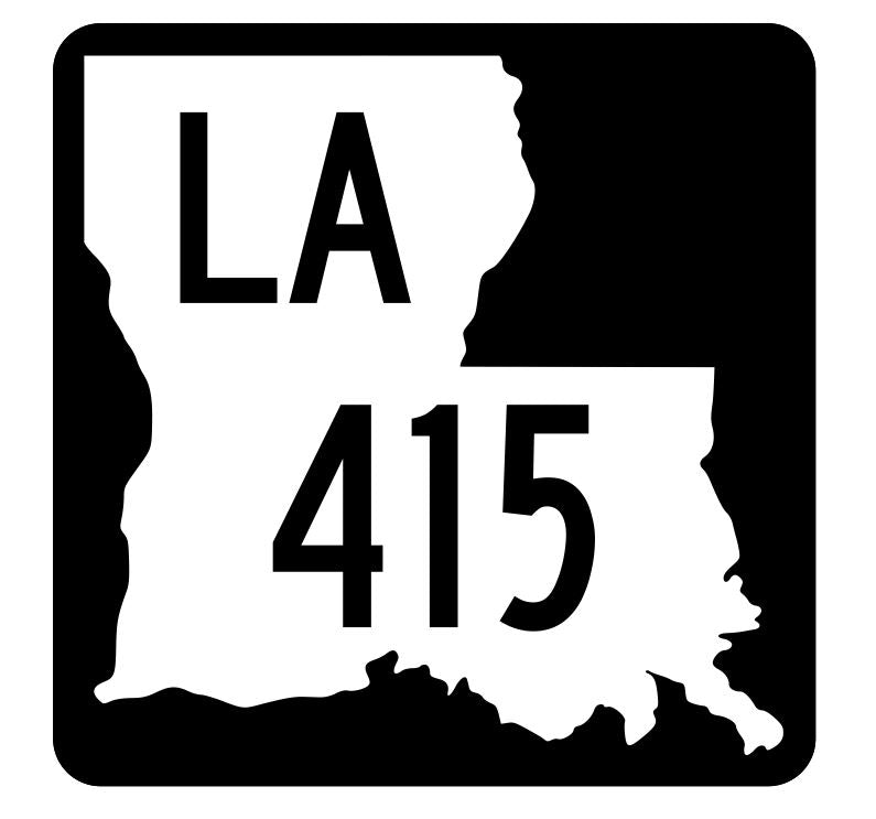 Louisiana State Highway 415 Sticker Decal R5946 Highway Route Sign