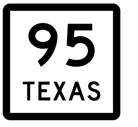 Texas State Highway 95 Sticker Decal R2396 Highway Sign - Winter Park Products