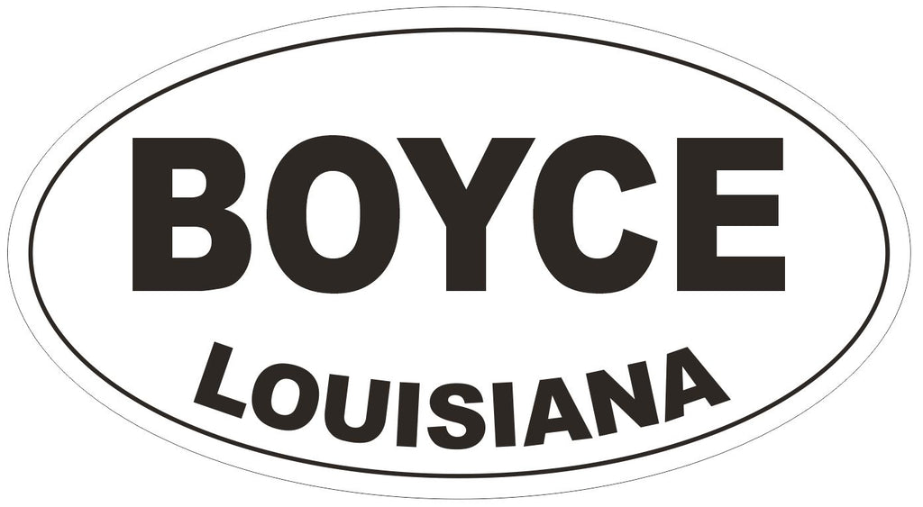 Boyce Louisiana Oval Bumper Sticker or Helmet Sticker D3790
