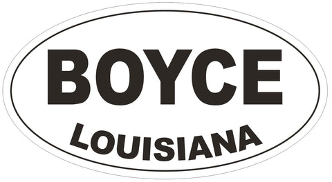 Boyce Louisiana Oval Bumper Sticker or Helmet Sticker D3790