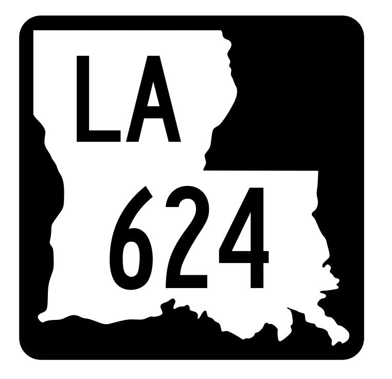 Louisiana State Highway 624 Sticker Decal R6014 Highway Route Sign