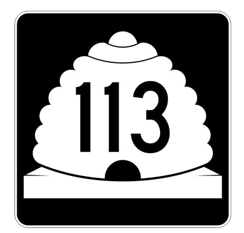 Utah State Highway 113 Sticker Decal R5439 Highway Route Sign