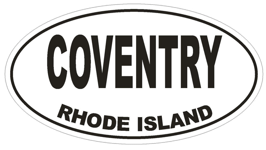 Coventry Rhode Island Oval Bumper Sticker or Helmet Sticker D1491 Euro Oval - Winter Park Products