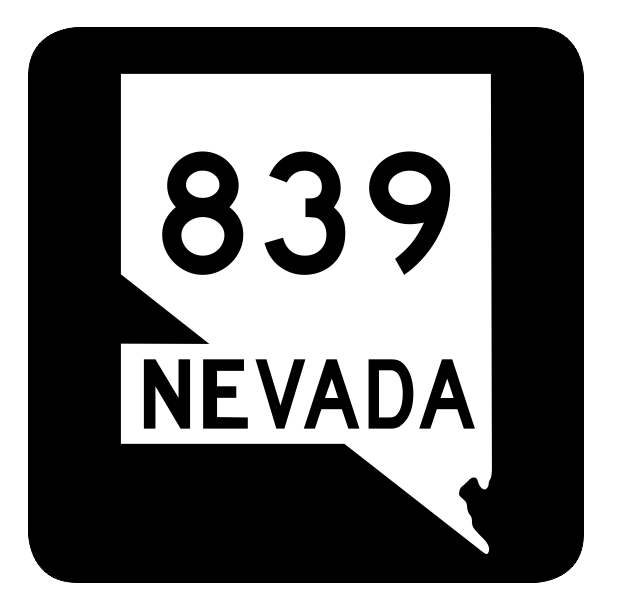 Nevada State Route 839 Sticker R3158 Highway Sign Road Sign