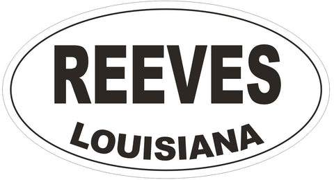 Reeves Louisiana Oval Bumper Sticker or Helmet Sticker D3864