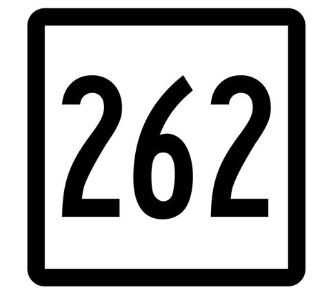 Connecticut State Route 262 Sticker Decal R5230 Highway Route Sign