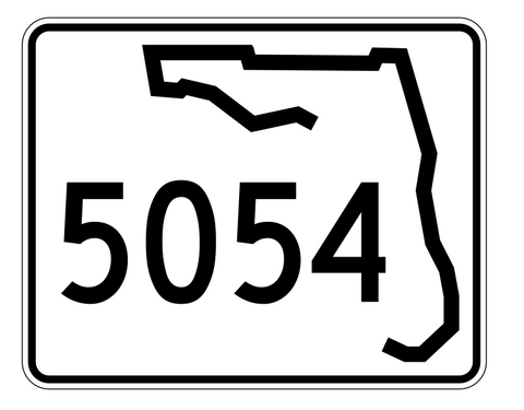 Florida State Road 5054 Sticker Decal R1772 Highway Sign - Winter Park Products