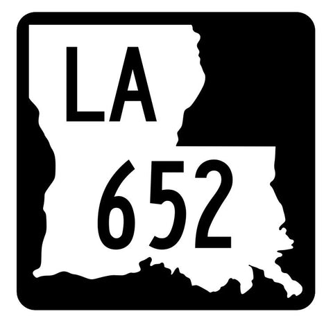Louisiana State Highway 652 Sticker Decal R6032 Highway Route Sign