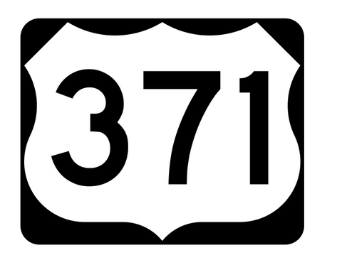 US Route 371 Sticker R2188 Highway Sign Road Sign - Winter Park Products
