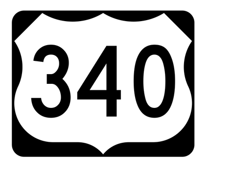 US Route 340 Sticker R2184 Highway Sign Road Sign - Winter Park Products