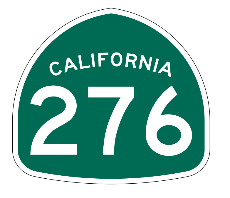 California State Route 276 Sticker Decal R1321 Highway Sign - Winter Park Products