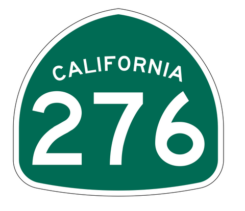 California State Route 276 Sticker Decal R1321 Highway Sign - Winter Park Products