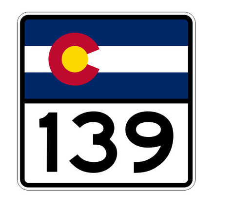 Colorado State Highway 139 Sticker Decal R1859 Highway Sign - Winter Park Products