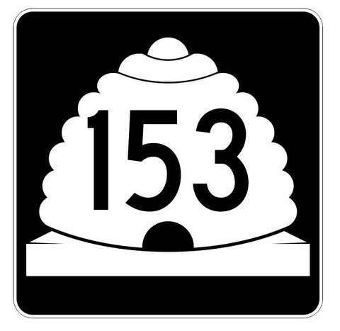 Utah State Highway 153 Sticker Decal R5475 Highway Route Sign