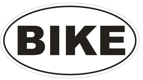 BIKE Oval Bumper Sticker or Helmet Sticker D506 Euro Oval Laptop Cellphone - Winter Park Products