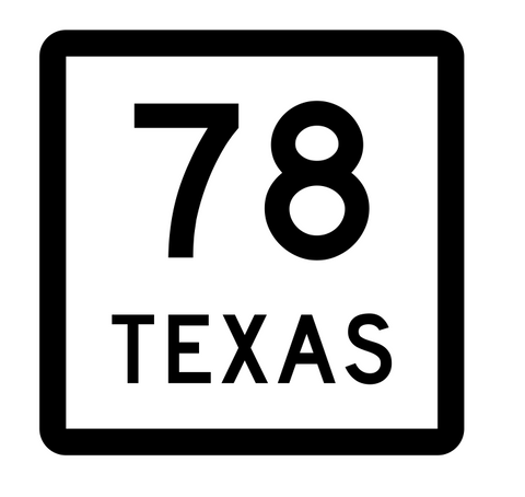 Texas State Highway 78 Sticker Decal R2379 Highway Sign - Winter Park Products