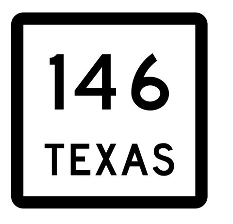 Texas State Highway 146 Sticker Decal R2445 Highway Sign - Winter Park Products