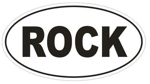 ROCK Oval Bumper Sticker or Helmet Sticker D555 Laptop Cell Music Euro Oval - Winter Park Products