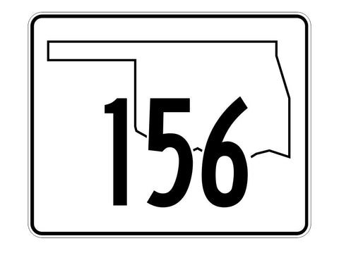 Oklahoma State Highway 156 Sticker Decal R5715 Highway Route Sign