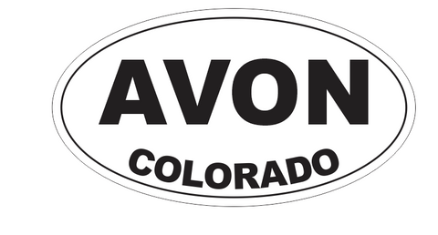 Avon Colorado Oval Bumper Sticker D7151 Euro Oval