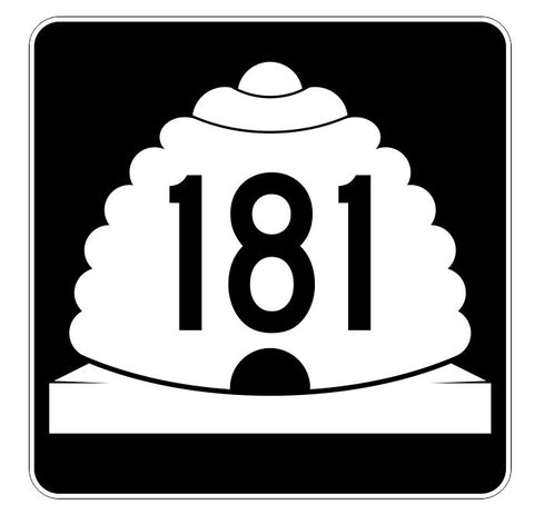 Utah State Highway 181 Sticker Decal R5497 Highway Route Sign