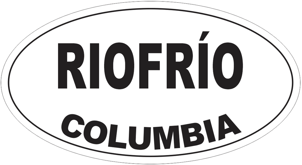 Riofrio Columbia Oval Bumper Sticker or Helmet Sticker D4740