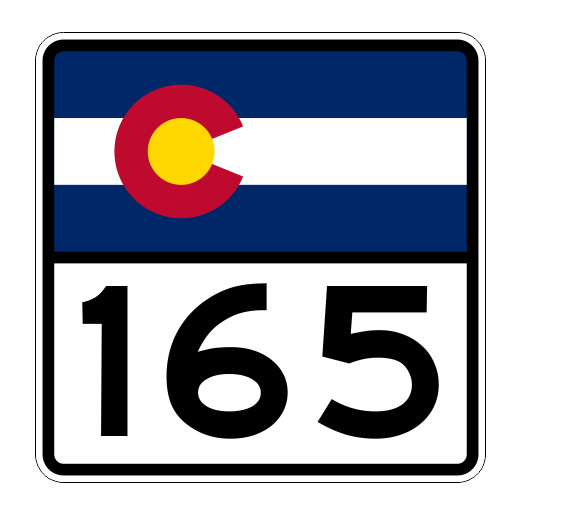 Colorado State Highway 165 Sticker Decal R2215 Highway Sign - Winter Park Products