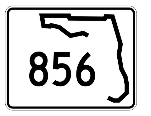 Florida State Road 856 Sticker Decal R1730 Highway Sign - Winter Park Products