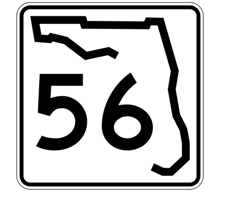 Florida State Road 56 Sticker Decal R1391 Highway Sign - Winter Park Products