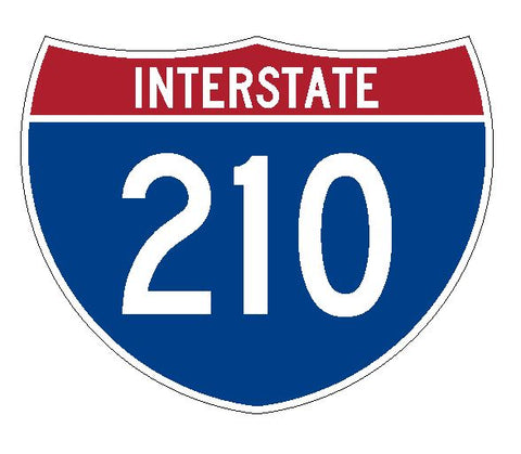 Interstate 210 Sticker R1982 Highway Sign Road Sign