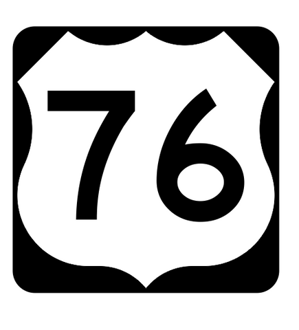 US Route 76 Sticker R1936 Highway Sign Road Sign - Winter Park Products