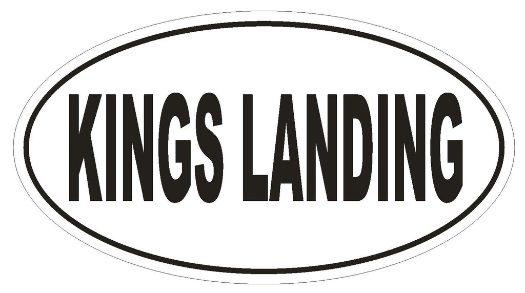 KINGS LANDING Oval Bumper Sticker or Helmet Sticker D1966 Euro Game of Thrones - Winter Park Products