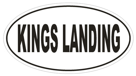 KINGS LANDING Oval Bumper Sticker or Helmet Sticker D1966 Euro Game of Thrones - Winter Park Products