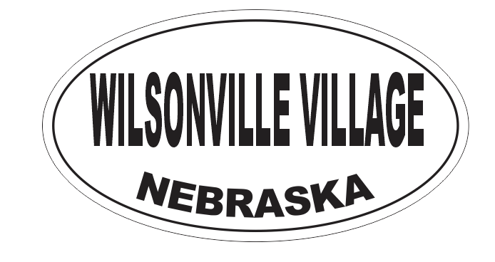 Wilsonville Village Nebraska Oval Bumper Sticker D7121 Euro Oval