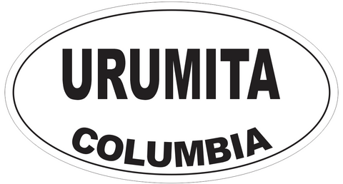 Urumita Columbia Oval Bumper Sticker or Helmet Sticker D4550